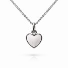 Hvitt emaljehjerte - liten thumbnail