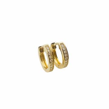 Maddie golden clear hoops small