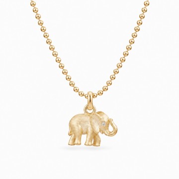 Elefant smykke - forgylt (liten)