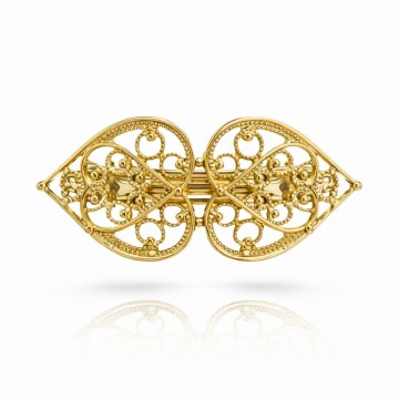 Hårspenne filigran, forgylt