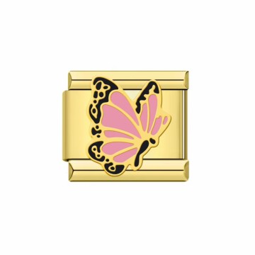 Firenze ledd - gull m/rosa sommerfugl