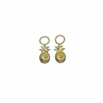 Golden pinapple charms