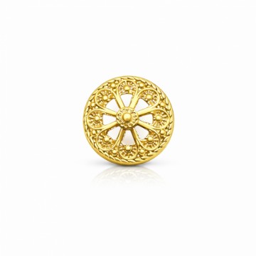 Knapp - 17 mm, forgylt