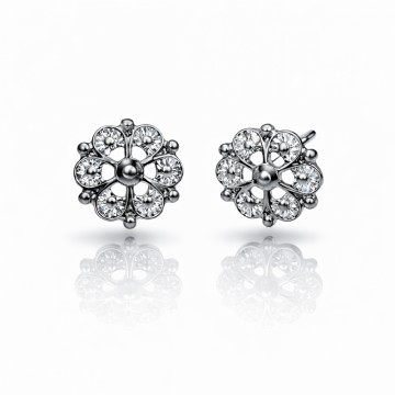 Ørepynt filigran studs, rhodinert