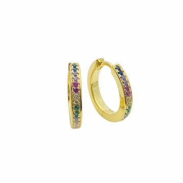 Maddie golden rainbow hoops