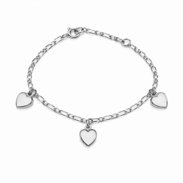 Bella armbånd - tre hvite hjerter
