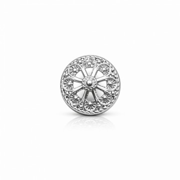 Knapp - 17 mm, rhodinert