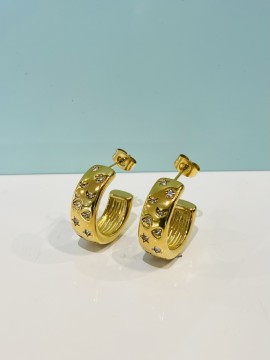 Bella - stone chunky hoops