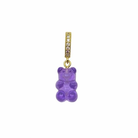 Lilla transparent bamse med bling