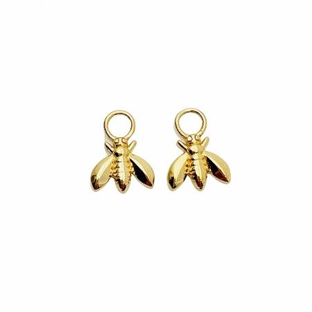 Golden bee charms